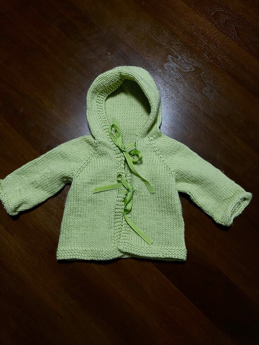 Hooded Knit Cardigan for Kids - Pale Green